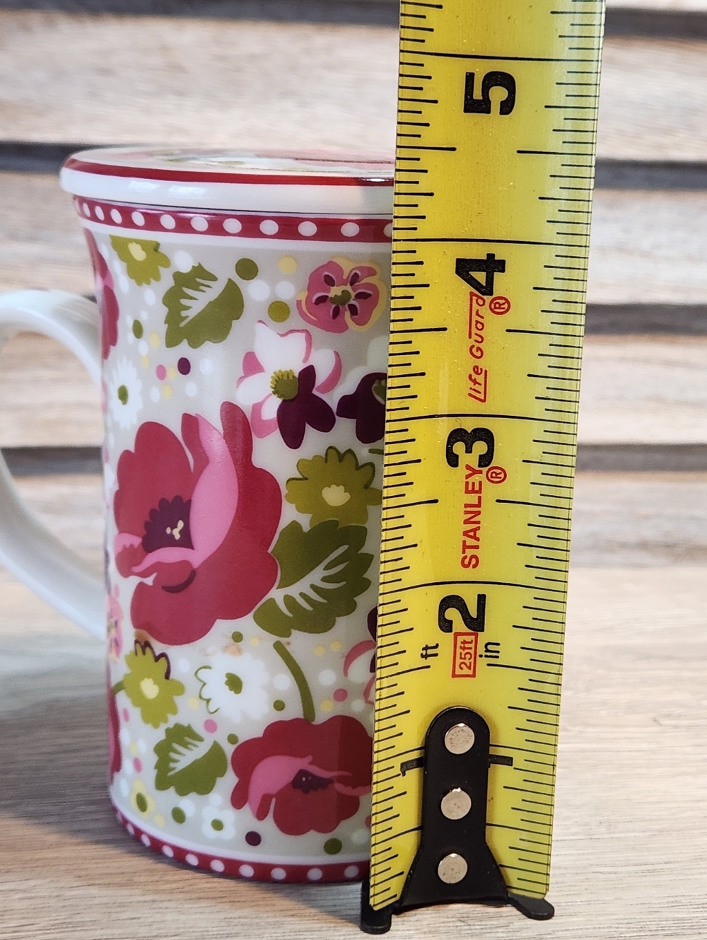 Vera Bradley Ceramic Mug Make Me Blush Floral Pattern With Lid - Picture 7 of 8